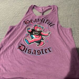 Beautiful Disaster Women's Purple Muscle Tee